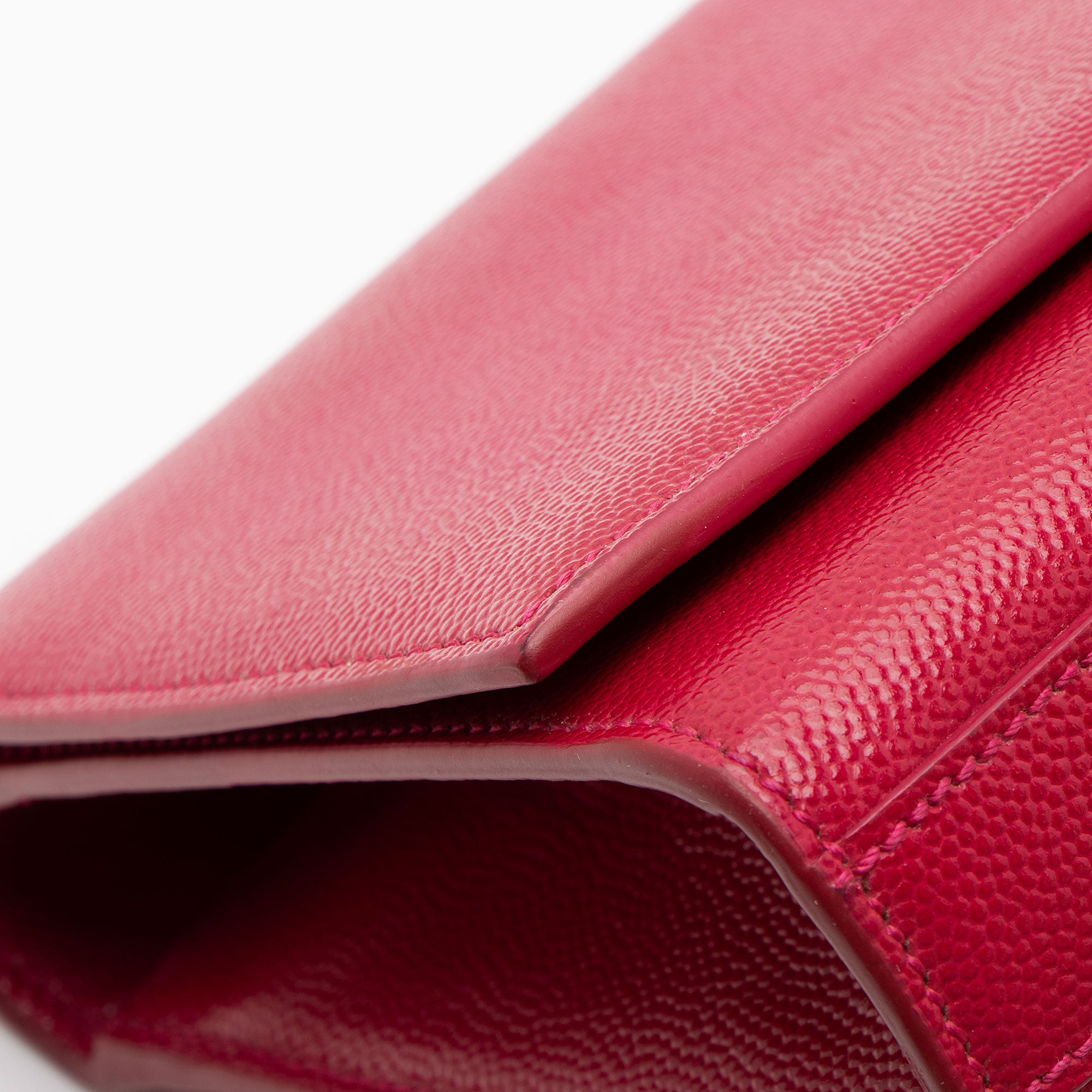 Saint Laurent Grain de Poudre Monogram Kate Clutch
