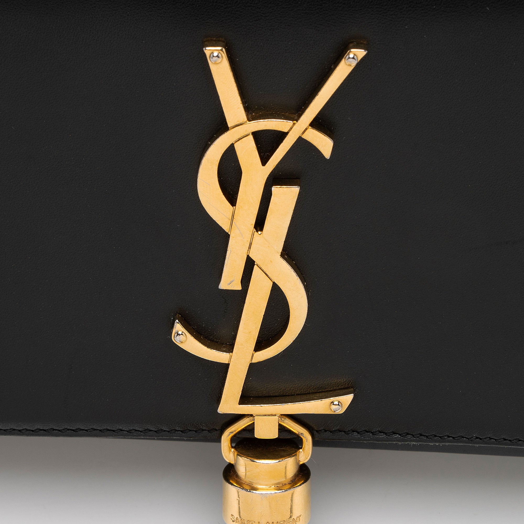 Saint Laurent Leather Monogram Kate Tassel Mini Shoulder Bag