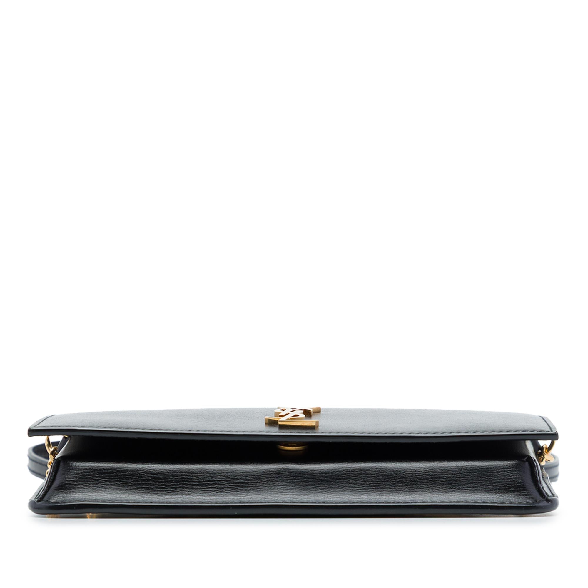 Saint Laurent Leather Monogram Kate Wallet On Chain