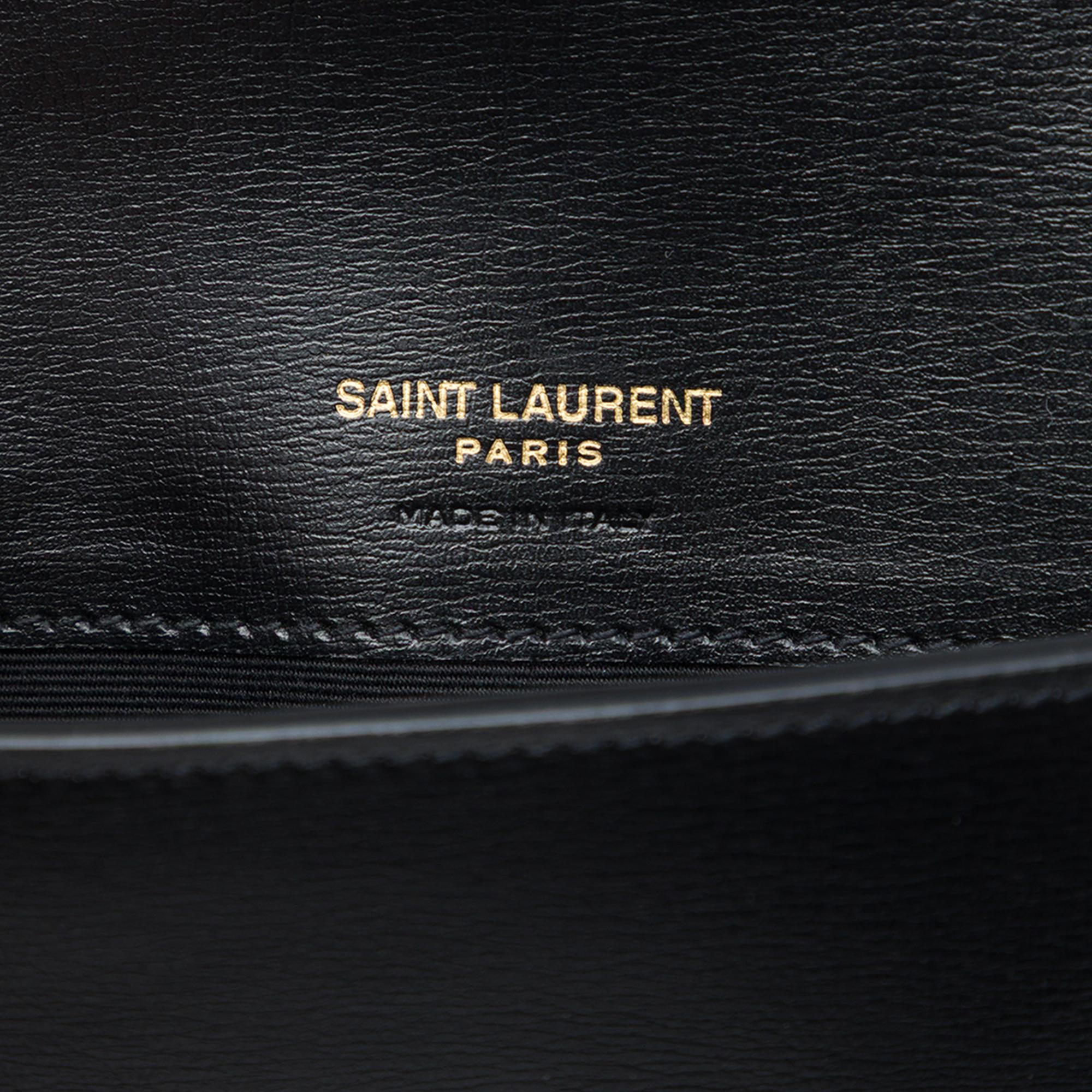 Saint Laurent Leather Monogram Kate Wallet On Chain