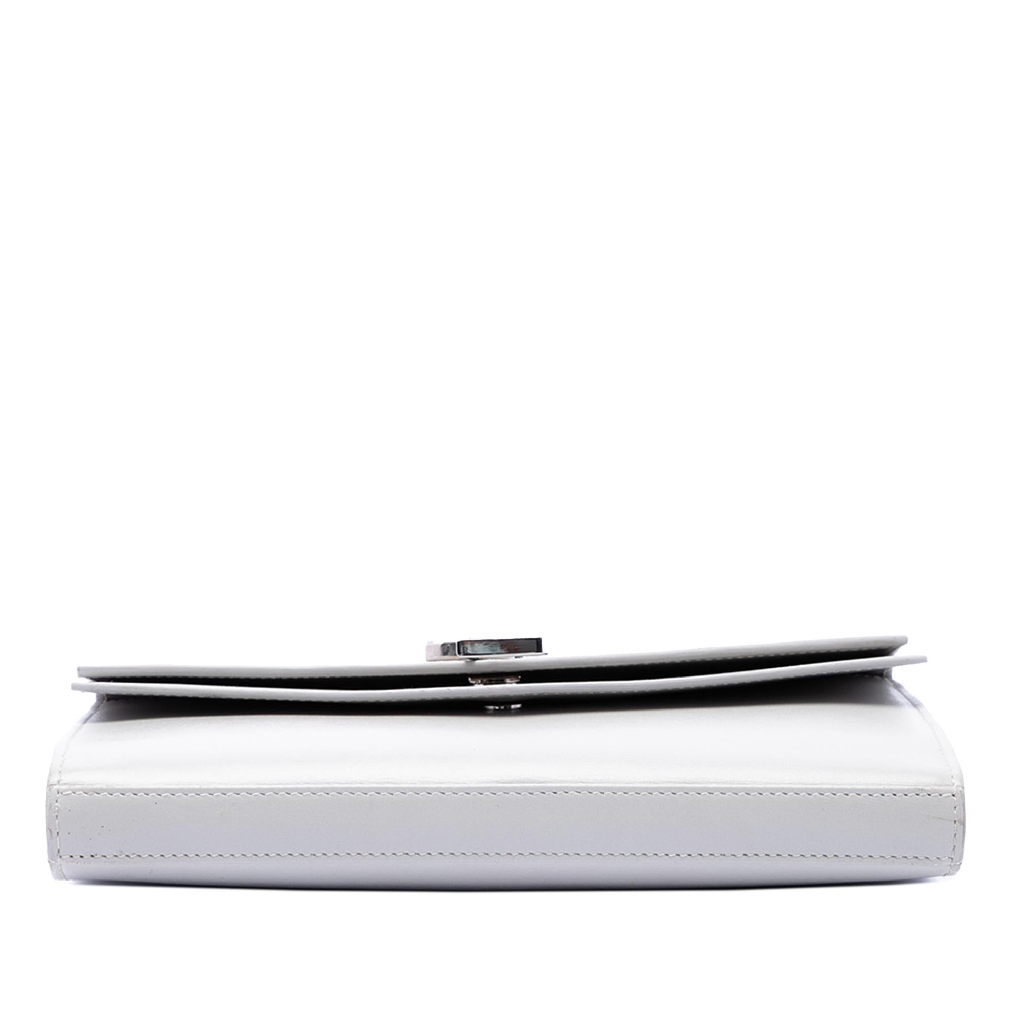 Saint Laurent Leather Monogram Sulpice Wallet on Chain