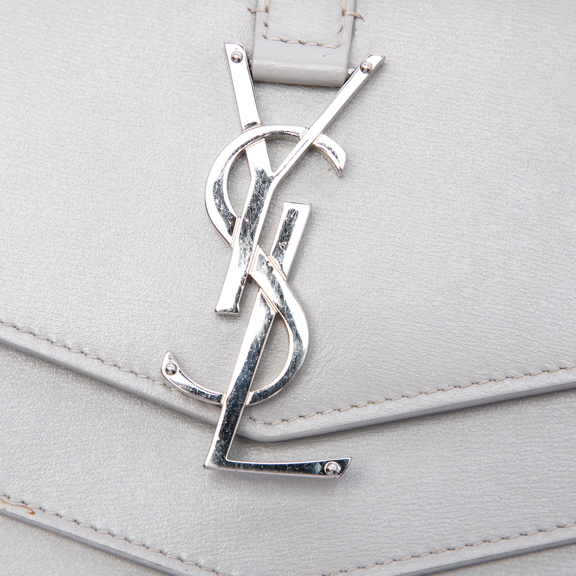 Saint Laurent Leather Monogram Sulpice Wallet on Chain