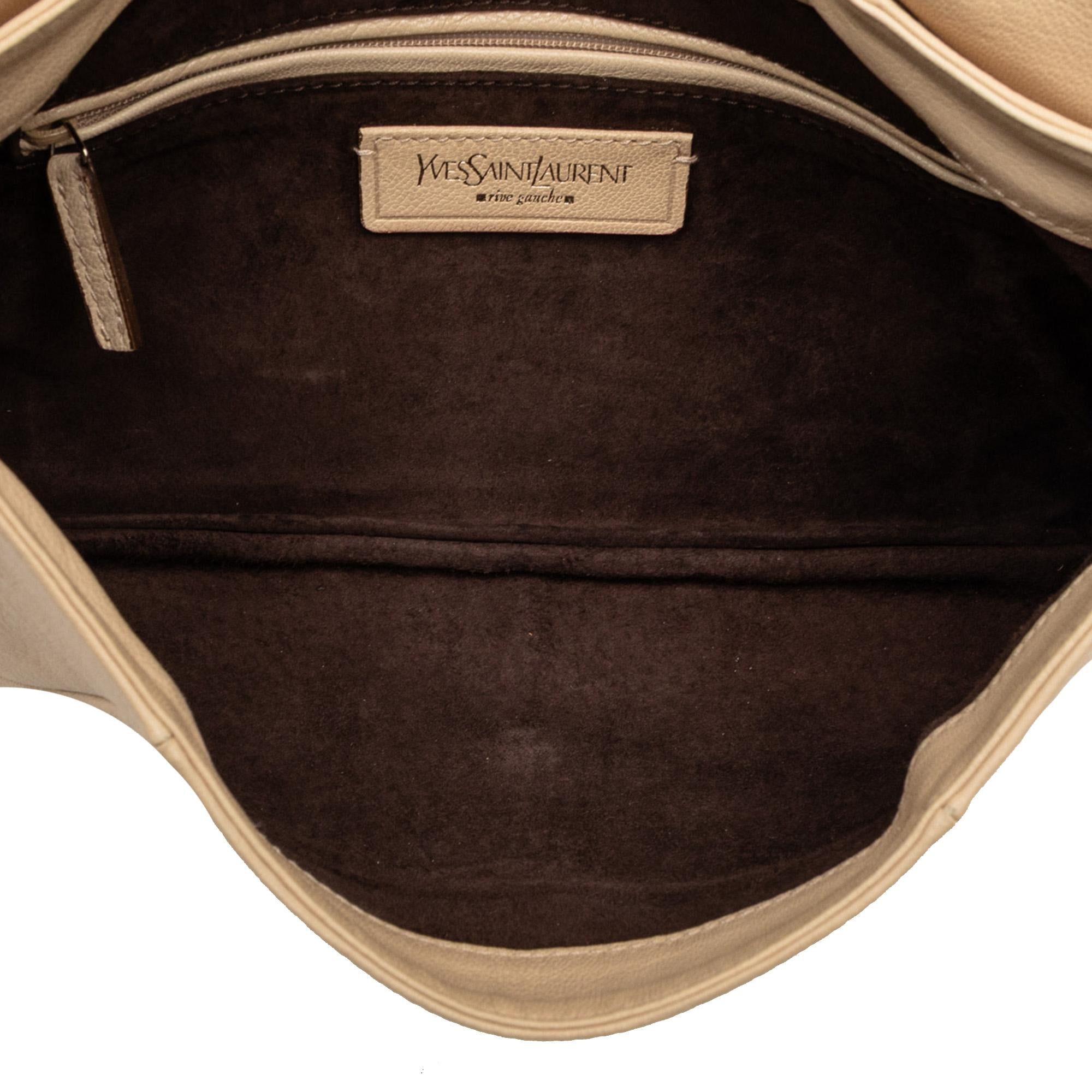 Saint Laurent Leather Nadja Rose Flap Bag