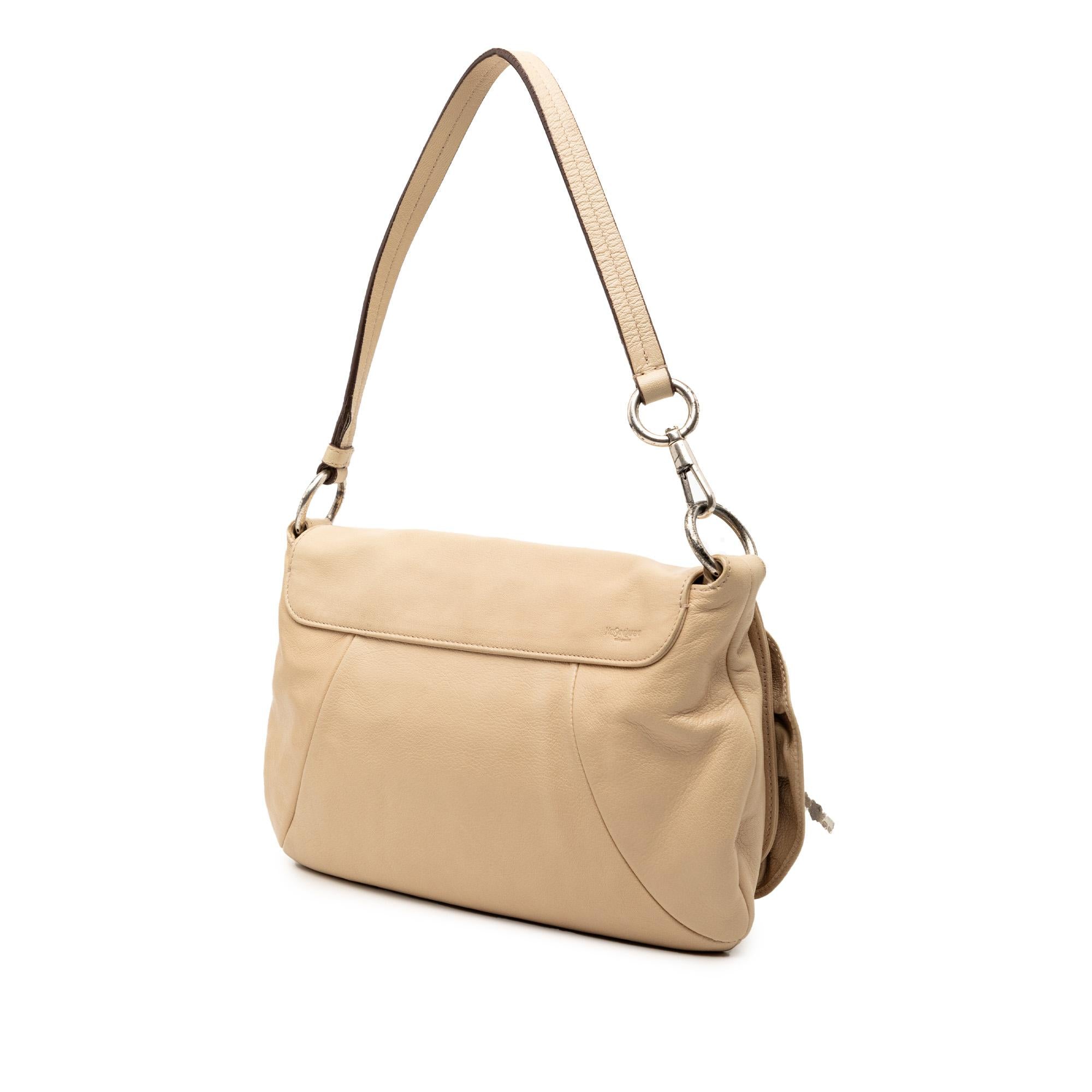 Saint Laurent Leather Nadja Rose Flap Bag