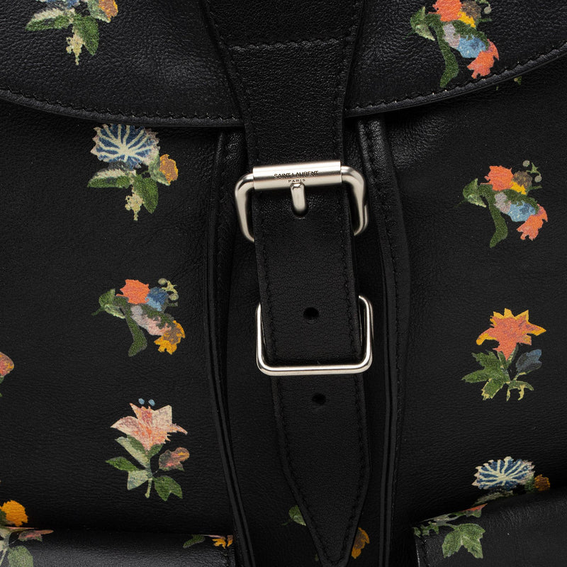 specificatie Onleesbaar Rose kleur Saint Laurent Leather Prairie Floral Festival Backpack (SHF-VN9m0q) – LuxeDH