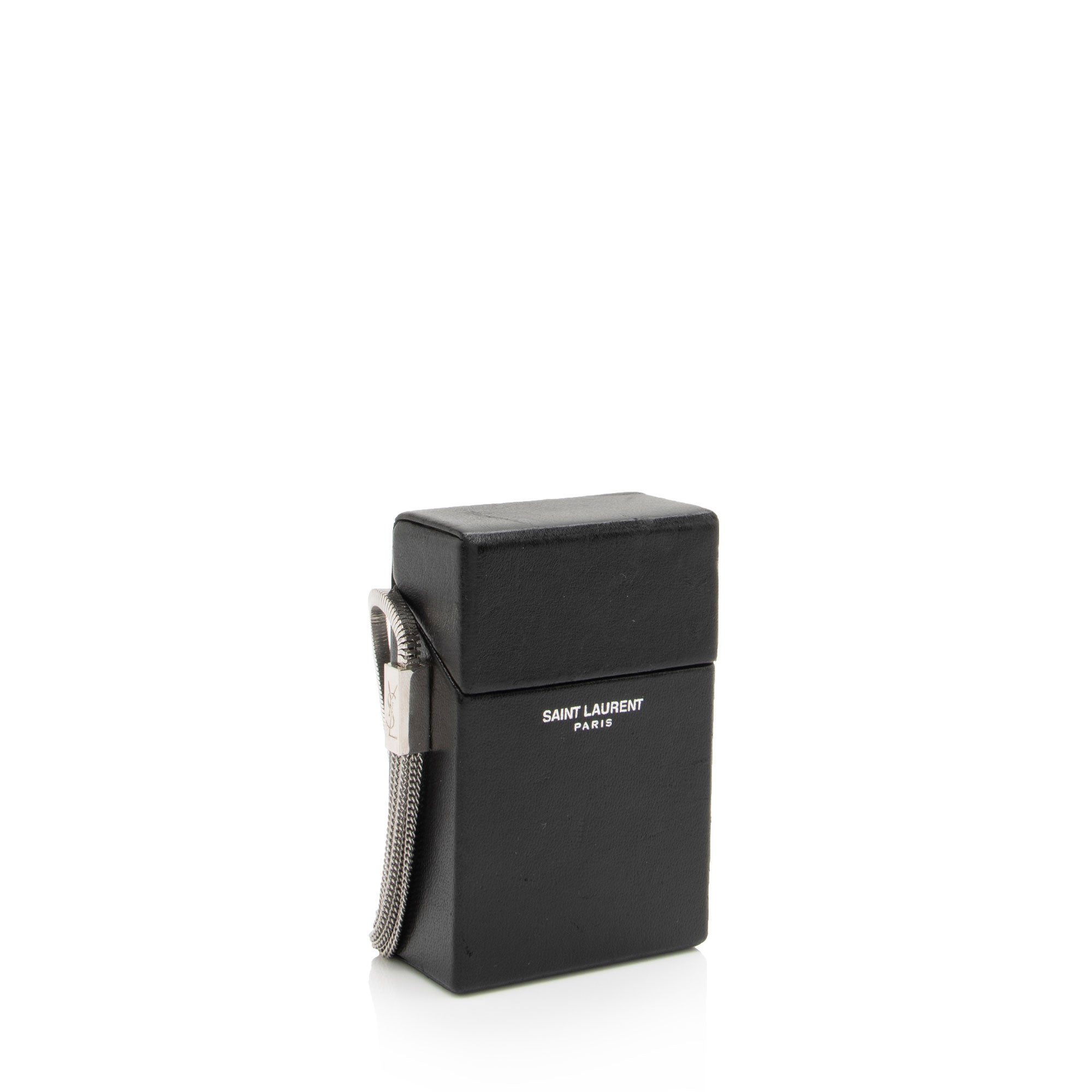 Saint Laurent Leather Smoking Box Crossbody Bag (SHF-CnxfOo)