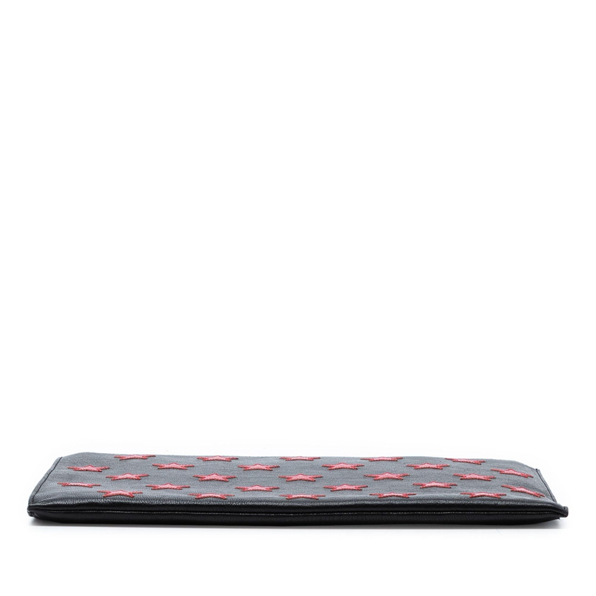 Saint Laurent Leather Star Rider Tablet Pouch