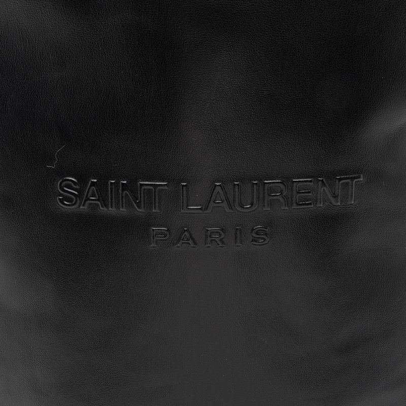 Saint Laurent Leather Teddy Large Bucket Bag (SHF-s2ALK4)