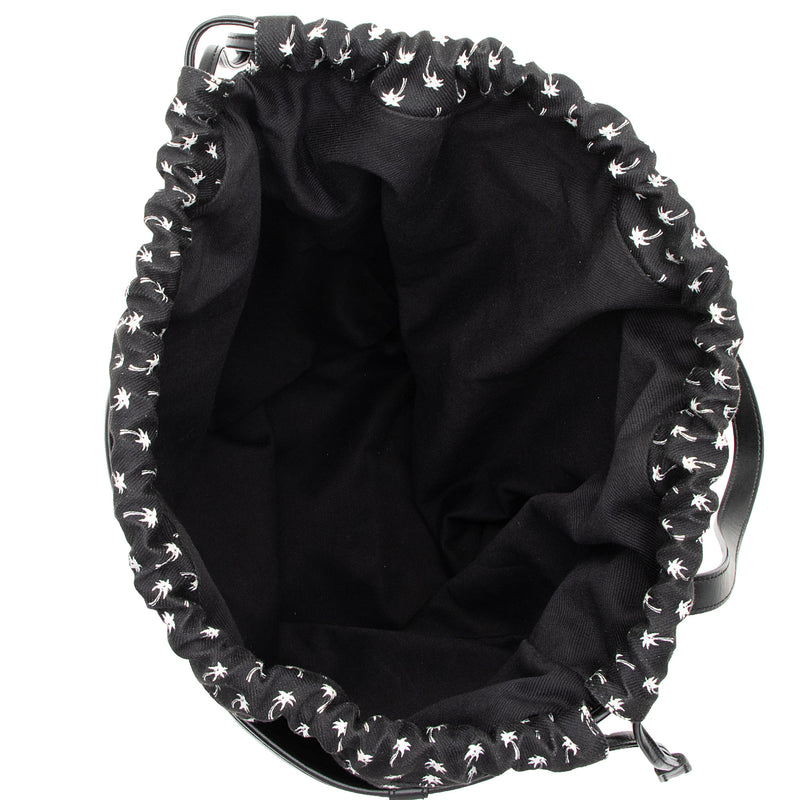 Saint Laurent Leather Teddy Large Bucket Bag (SHF-s2ALK4)