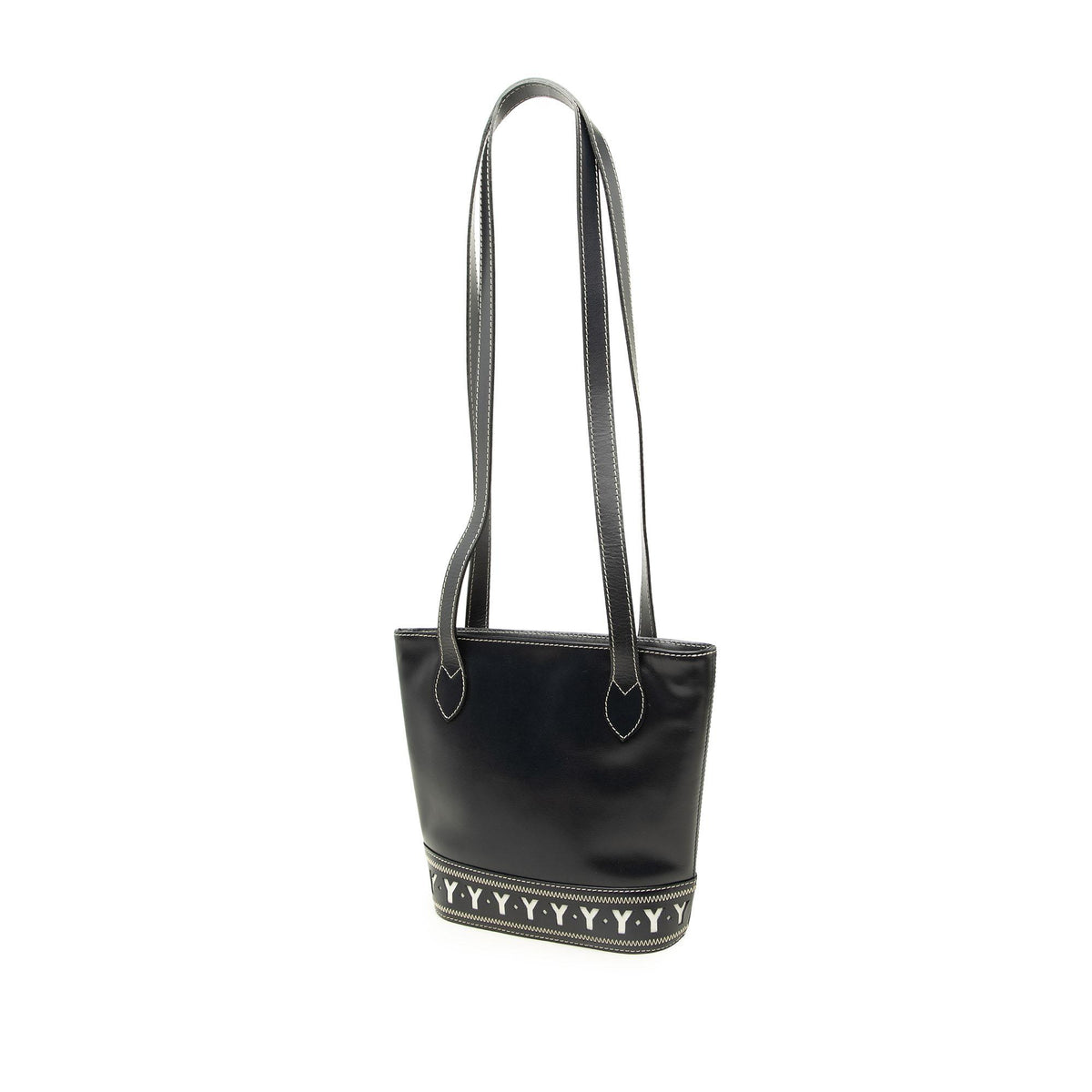 Saint Laurent Leather Y Cut Out Shoulder Bag