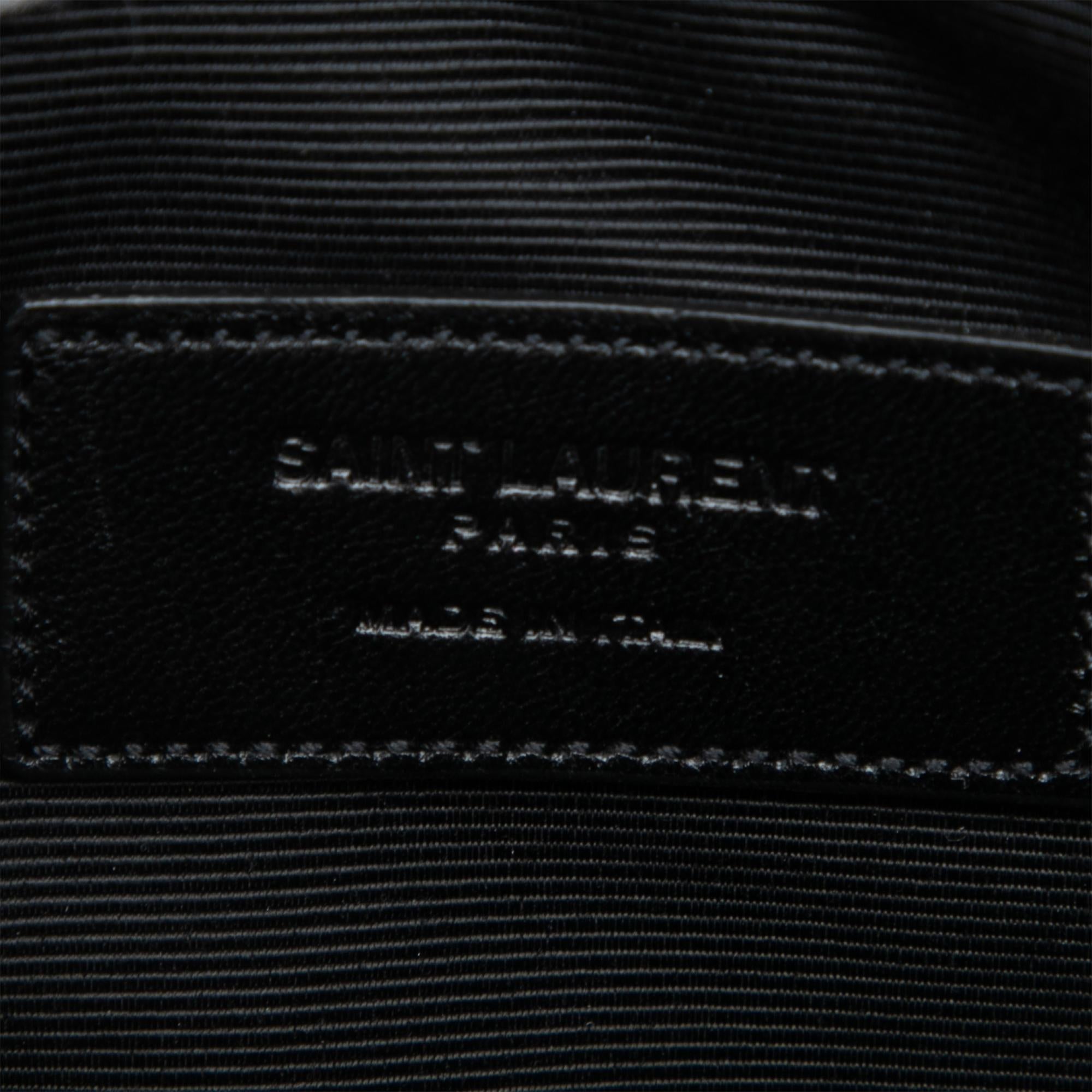 Saint Laurent Leather Zip Clutch