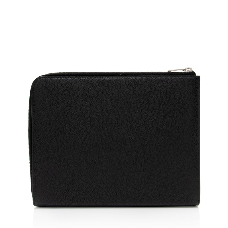 Ysl leather zip pouch hotsell