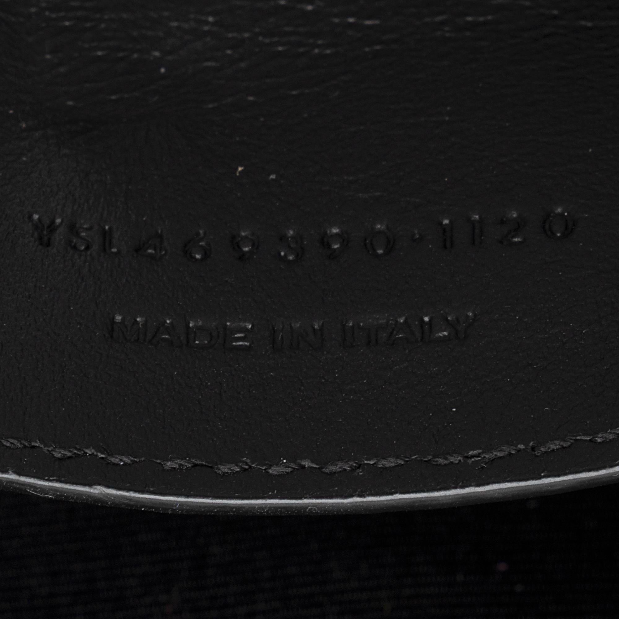 Saint Laurent Leopard Heart Print Leather Monogram Kate Chain Small Shoulder Bag (SHF-Z47rYb)