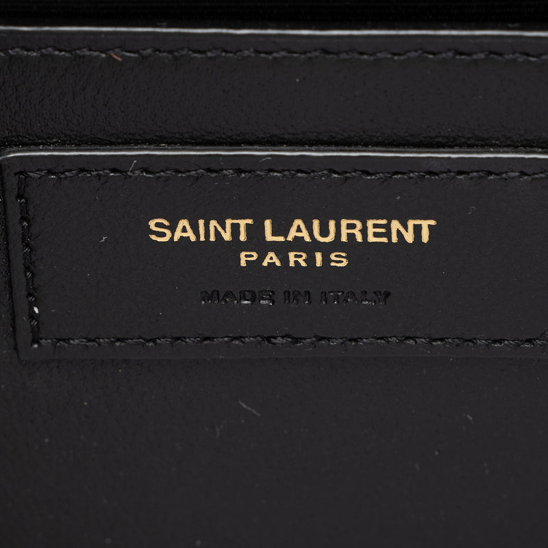 Saint Laurent Leopard Heart Print Leather Monogram Kate Small Shoulder Bag (SHF-V8CWAD)