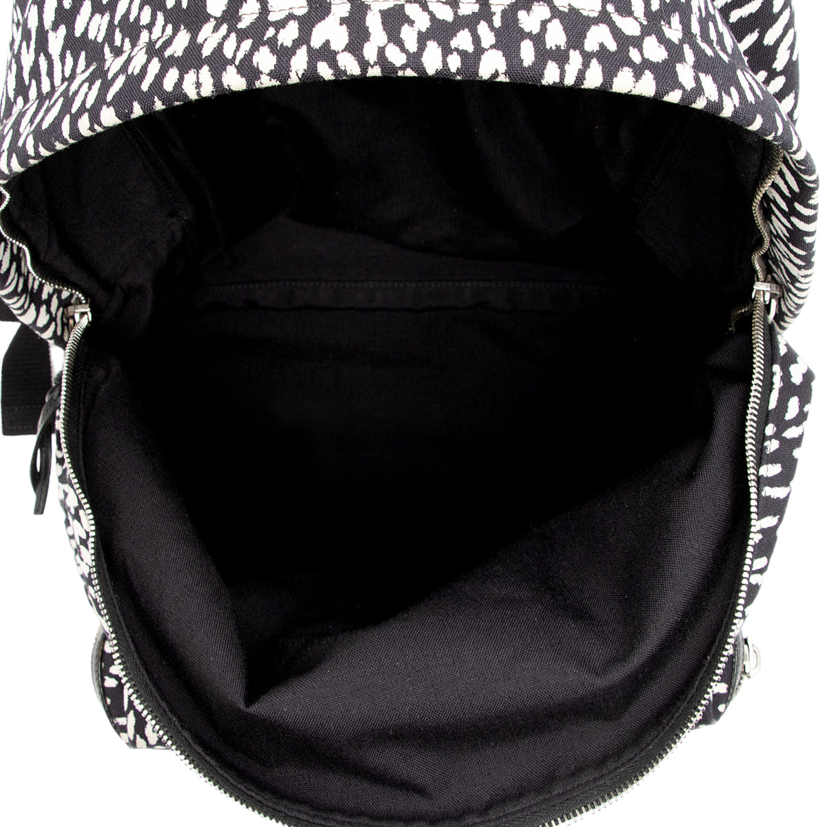 Saint Laurent Black & white Leopard Canvas Backpack FOR SALE) Saint Laurent and Celine  main image 3