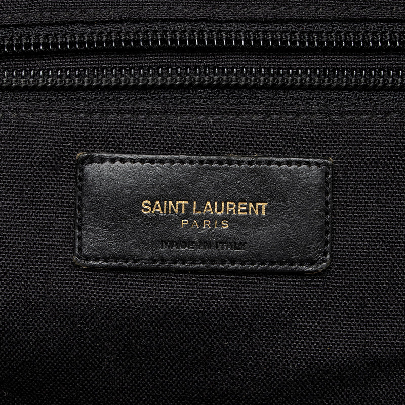 Saint Laurent Leopard Print Canvas City Backpack (SHF-lc0KDV)