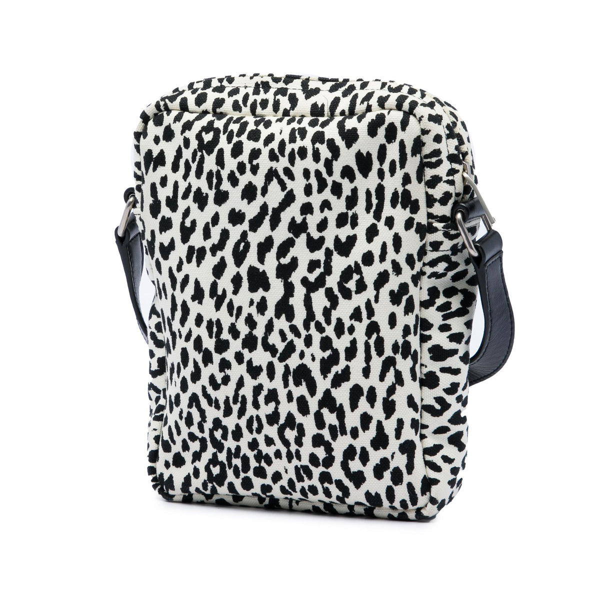 Saint Laurent Leopard Print Canvas Sid Messenger Bag