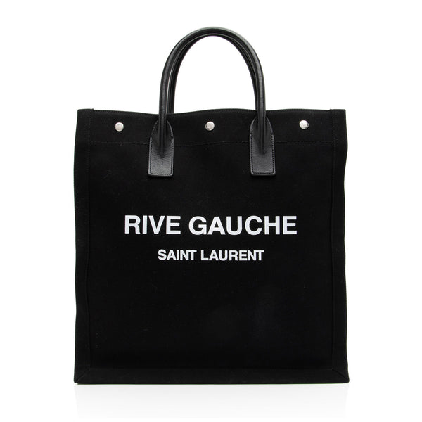 Saint Laurent Linen Calfskin Rive Gauche N/S Tote (SHF-6o3kwA)