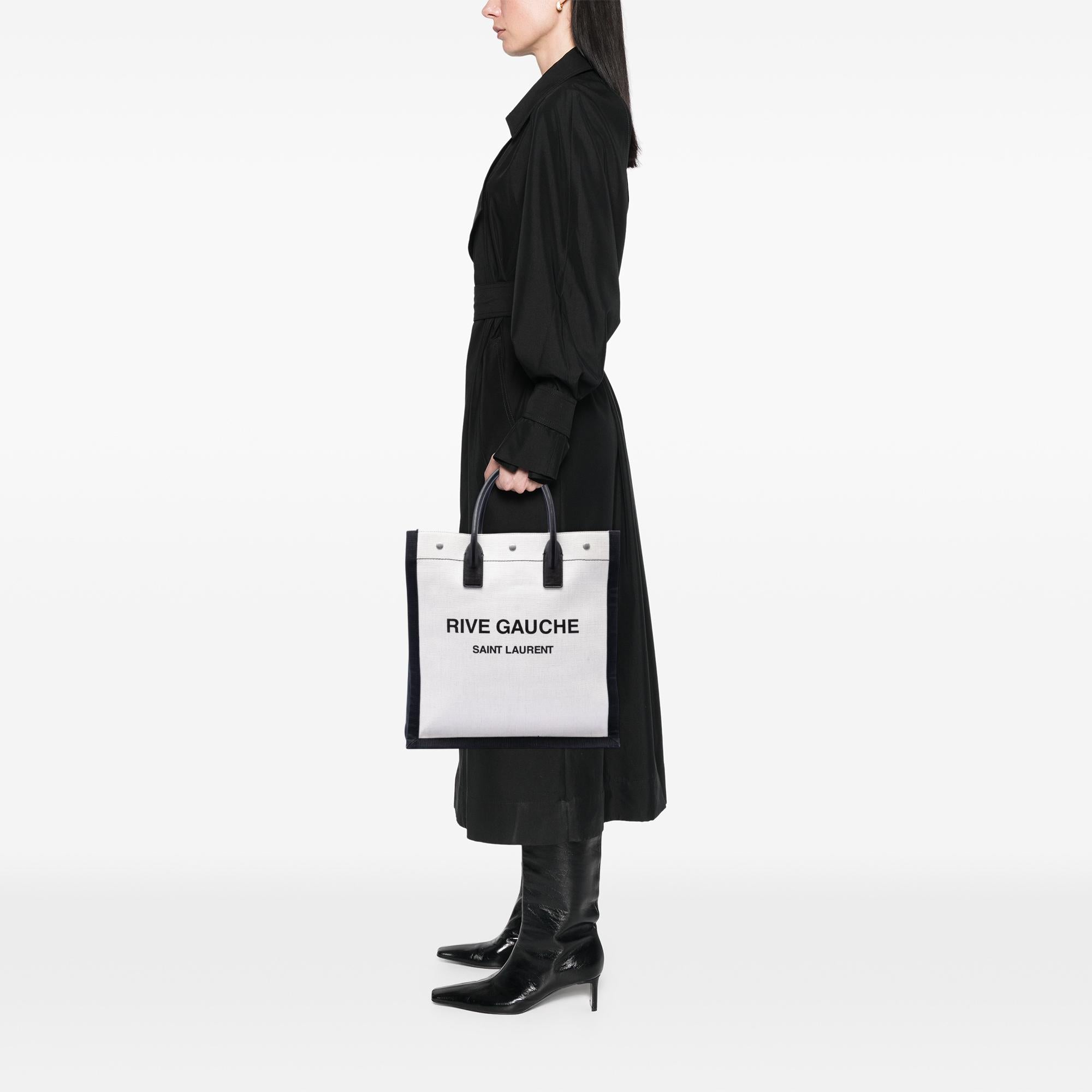 Saint Laurent Linen Rive Gauche North South Tote