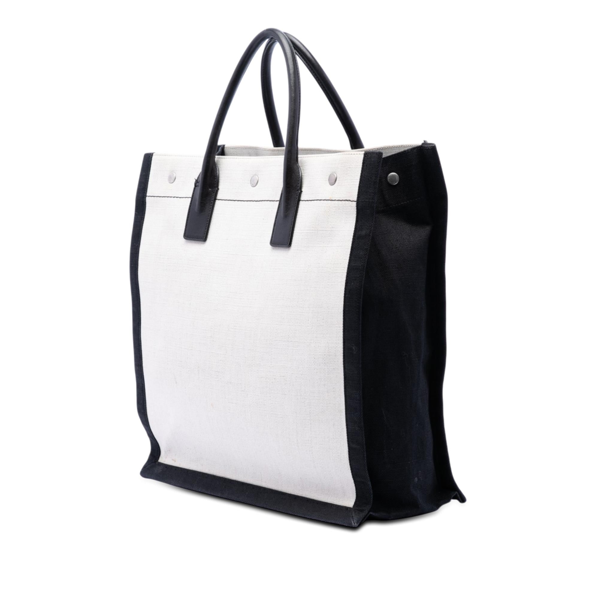 Saint Laurent Linen Rive Gauche North South Tote