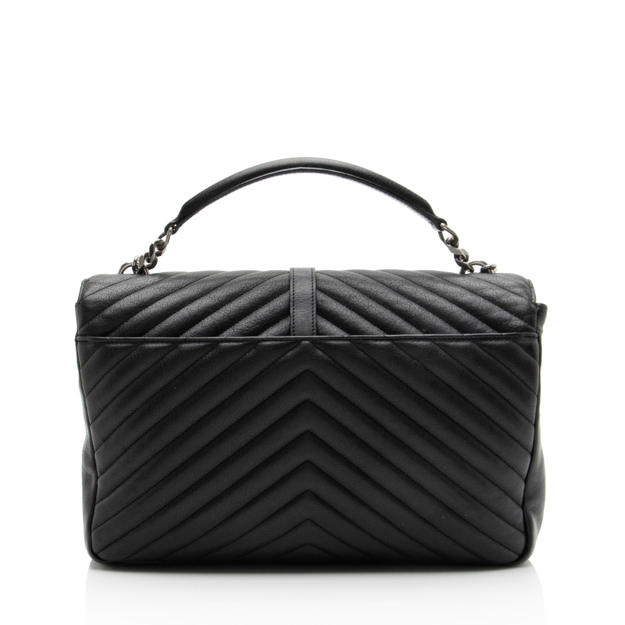 Saint Laurent Matelasse Calfskin Monogram College Large Shoulder Bag