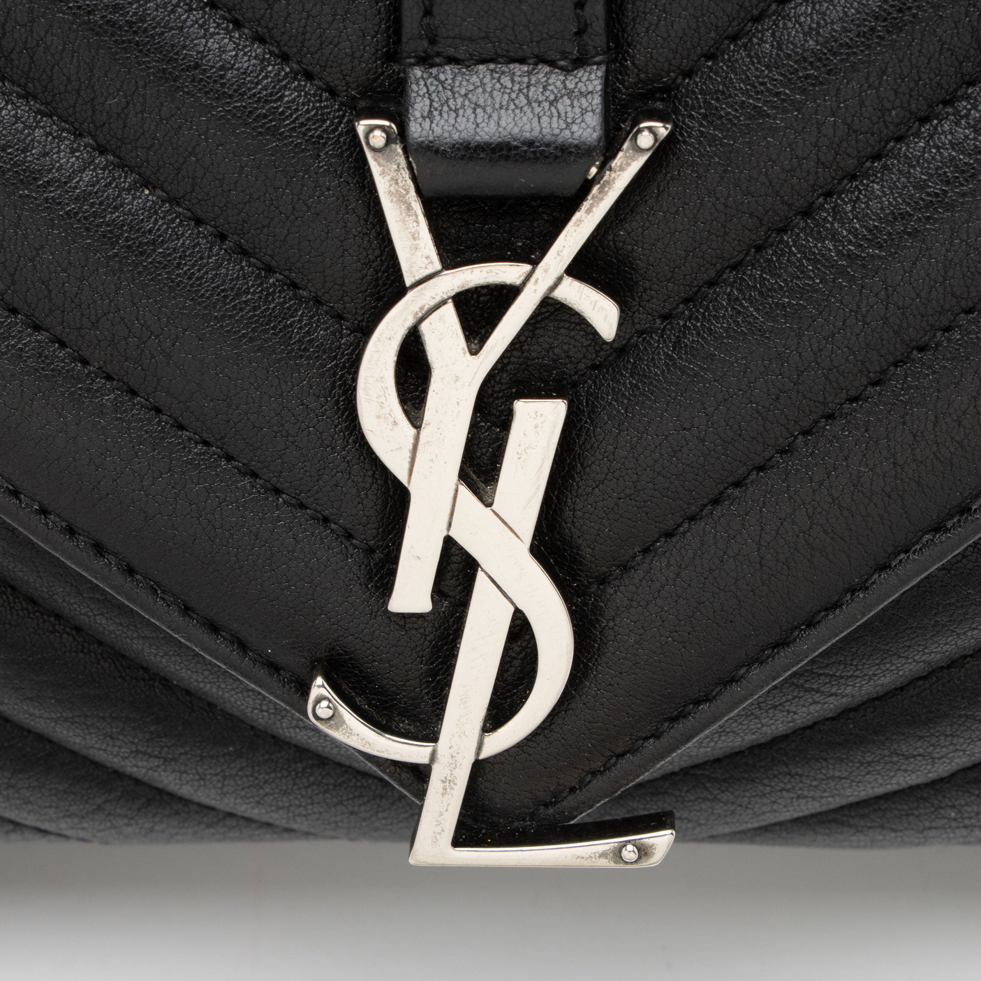 Saint Laurent Matelasse Calfskin Monogram College Large Shoulder Bag