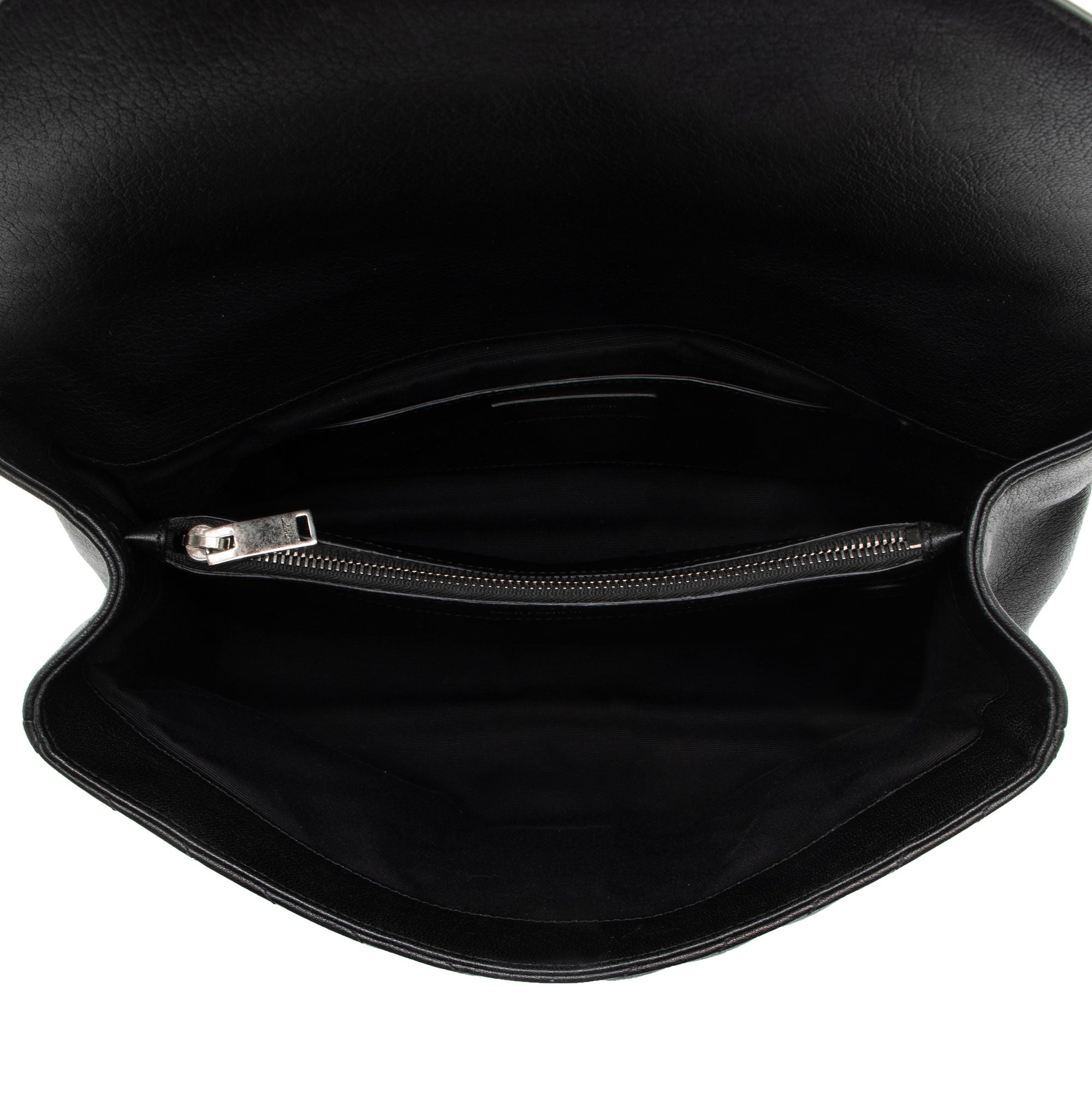 Saint Laurent Matelasse Calfskin Monogram College Large Shoulder Bag