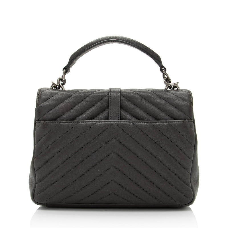 Yves Saint Laurent Small Monogramme Satchel Black Matelasse