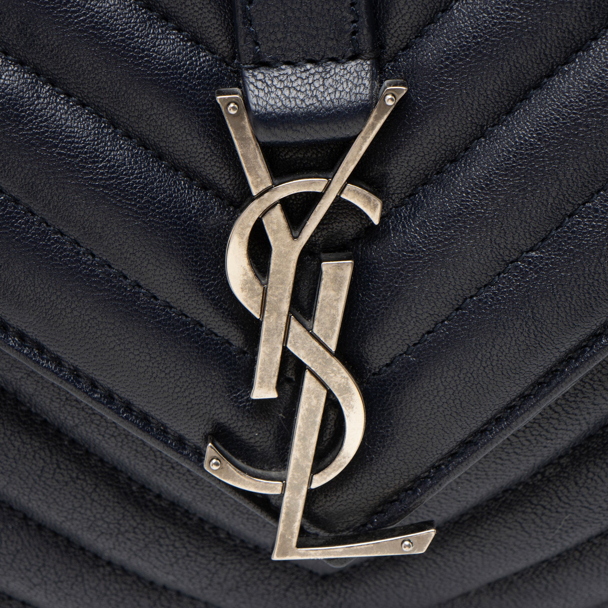 Saint Laurent Matelasse Calfskin Monogram College Medium Shoulder Bag