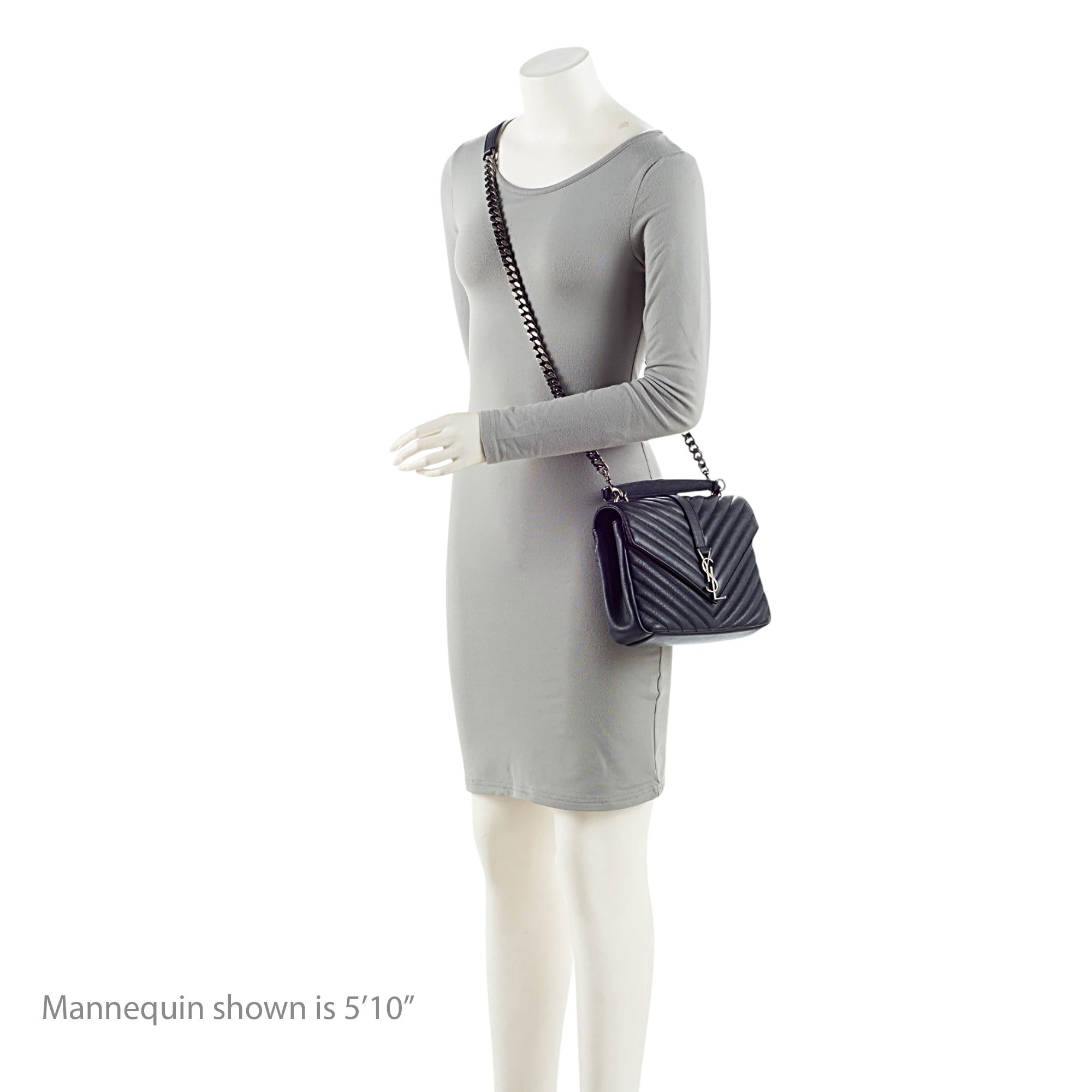 Saint Laurent Matelasse Calfskin Monogram College Medium Shoulder Bag