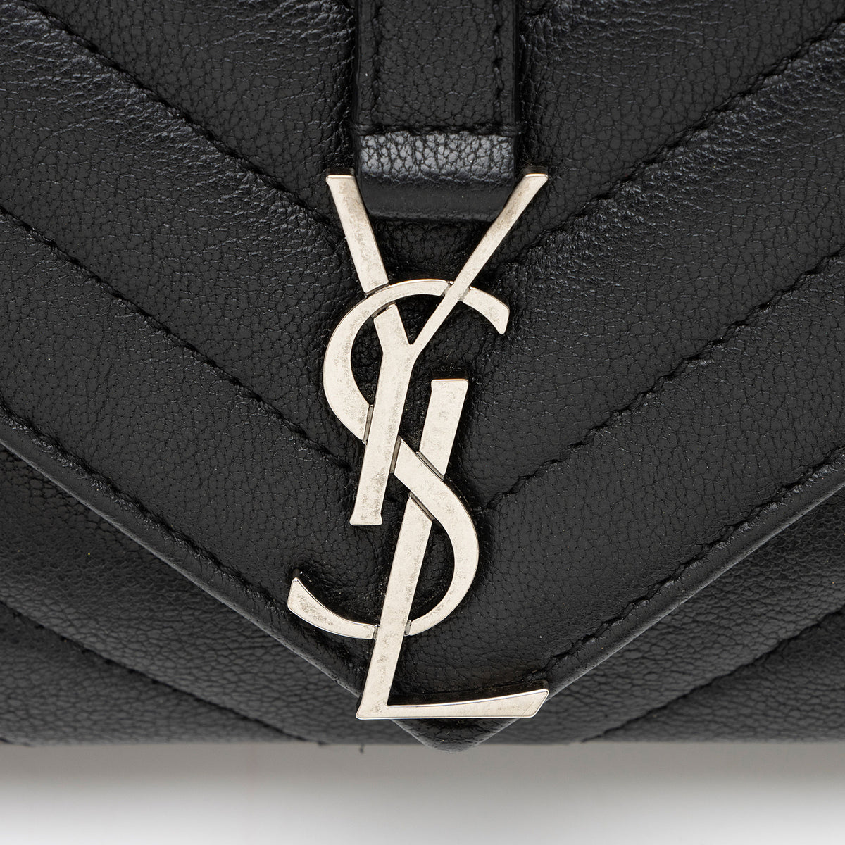 Saint Laurent Matelasse Calfskin Monogram College Mini Shoulder Bag