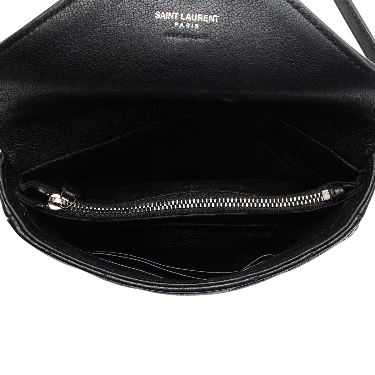 Saint Laurent Matelasse Calfskin Monogram College Mini Shoulder Bag