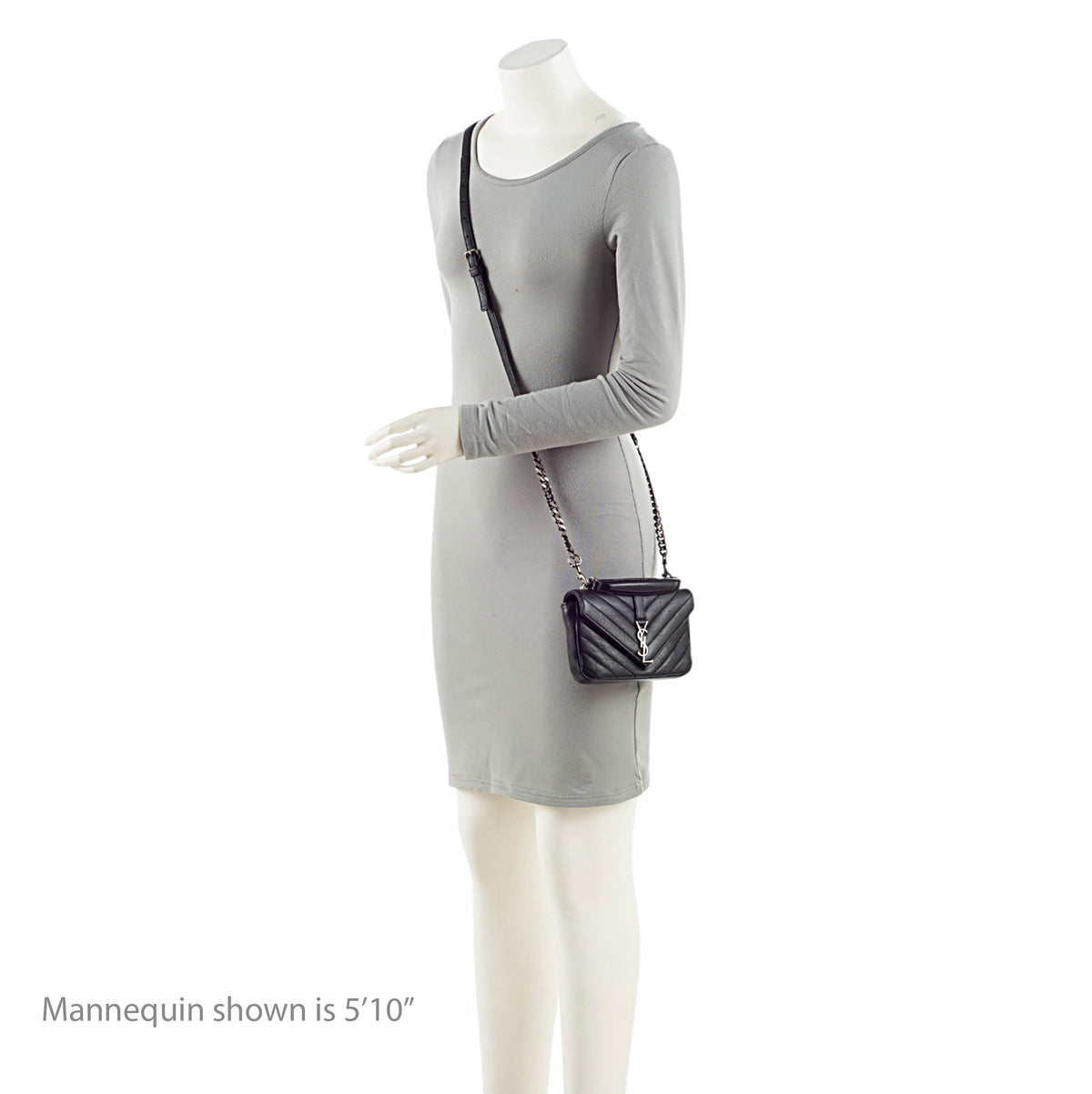 Saint Laurent Matelasse Calfskin Monogram College Mini Shoulder Bag