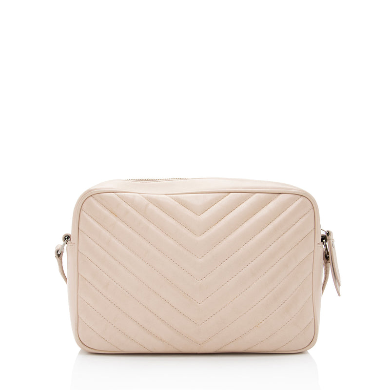 Saint Laurent beige Quilted Lou Camera Bag