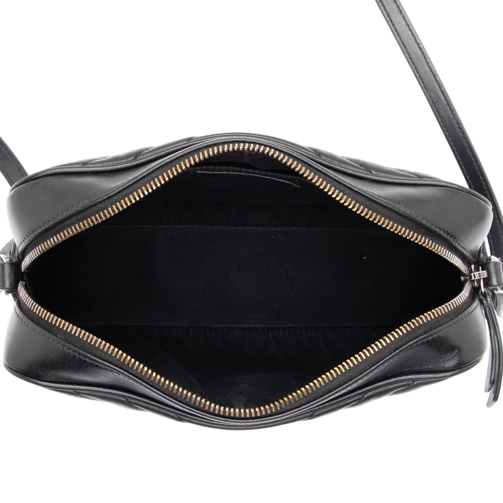 Saint Laurent Matelasse Calfskin Monogram Lou Camera Bag (SHF-017geY)