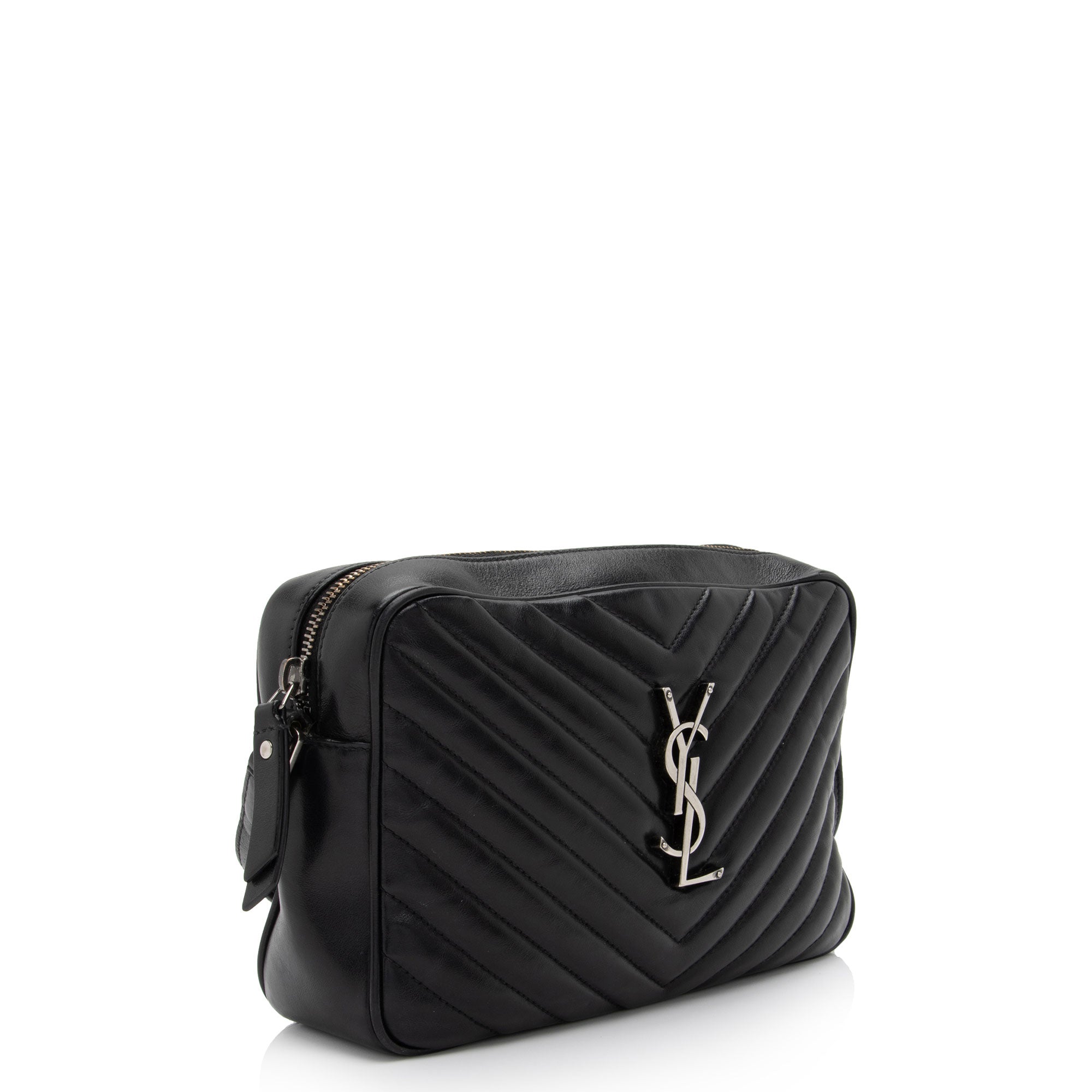 Saint Laurent Matelasse Calfskin Monogram Lou Camera Bag (SHF-017geY)