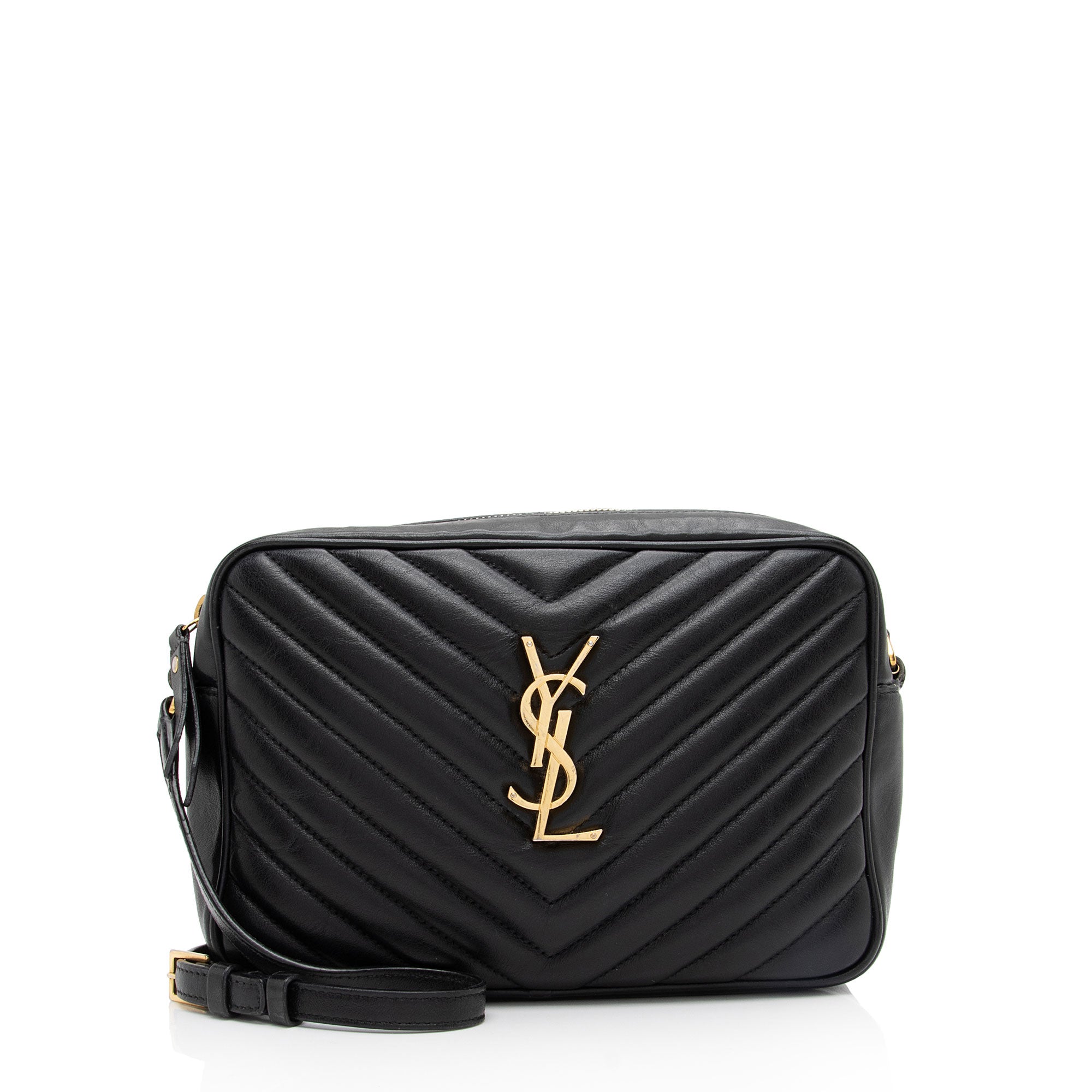 Saint Laurent Matelasse Calfskin Monogram Lou Camera Bag (SHF-WWrnik)