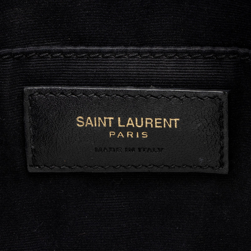 Saint Laurent Matelasse Calfskin Monogram Lou Camera Bag (SHF-wHhf08)