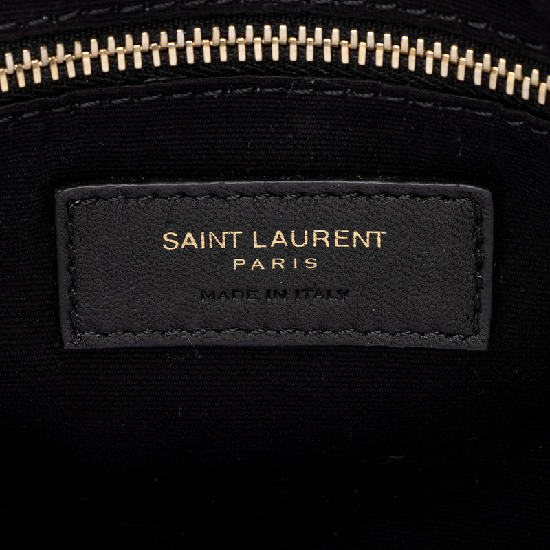 Saint Laurent Matelasse Calfskin Monogram LouLou Chain Medium Shoulder Bag (SHF-19W4rm)