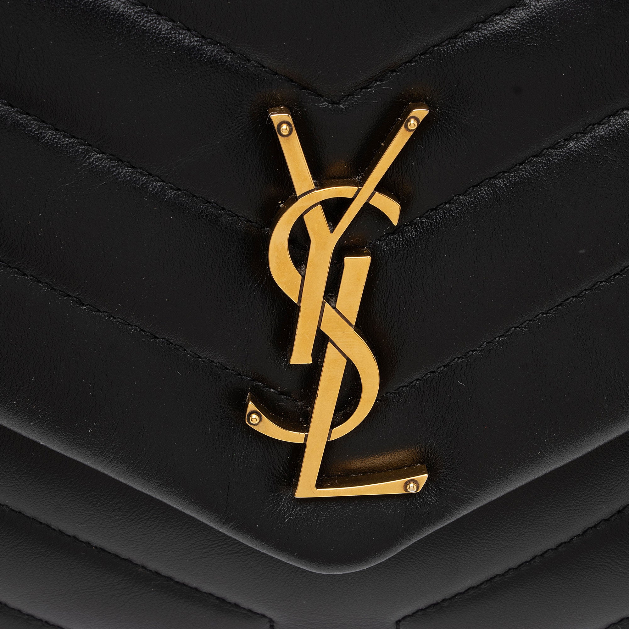 Saint Laurent Matelasse Calfskin Monogram LouLou Chain Medium Shoulder Bag