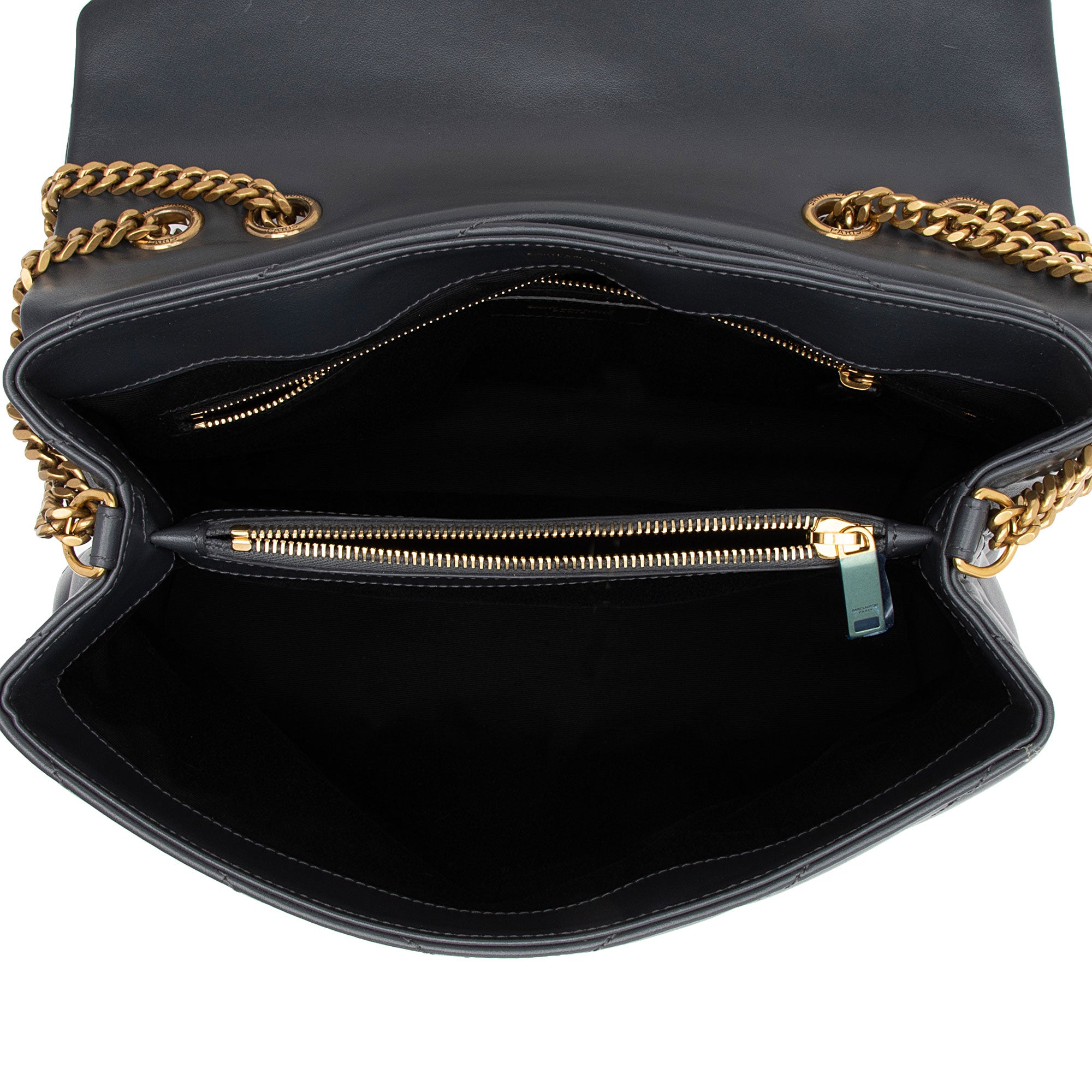 Saint Laurent Matelasse Calfskin Monogram LouLou Chain Medium Shoulder Bag (SHF-Q1vmZO)