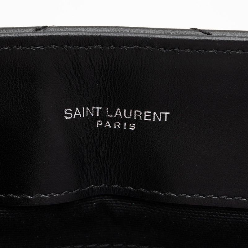 Saint Laurent Matelasse Calfskin Monogram LouLou Chain Medium Shoulder Bag (SHF-3CcYFQ)