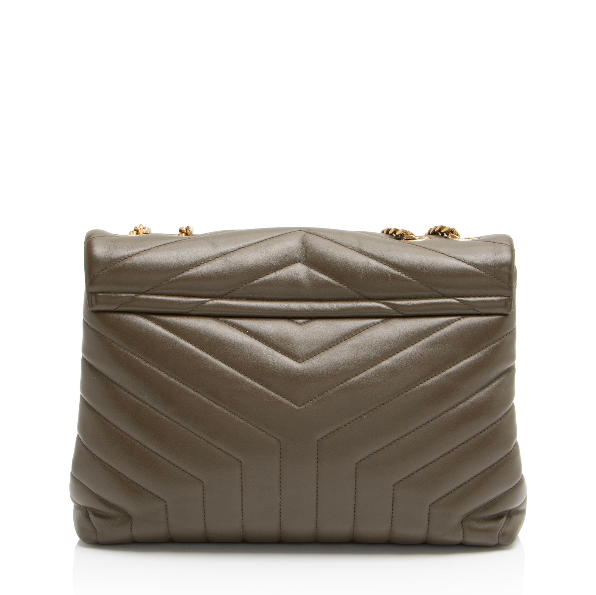 Saint Laurent Matelasse Calfskin Monogram LouLou Chain Medium Shoulder Bag (SHF-Tz5A5L)