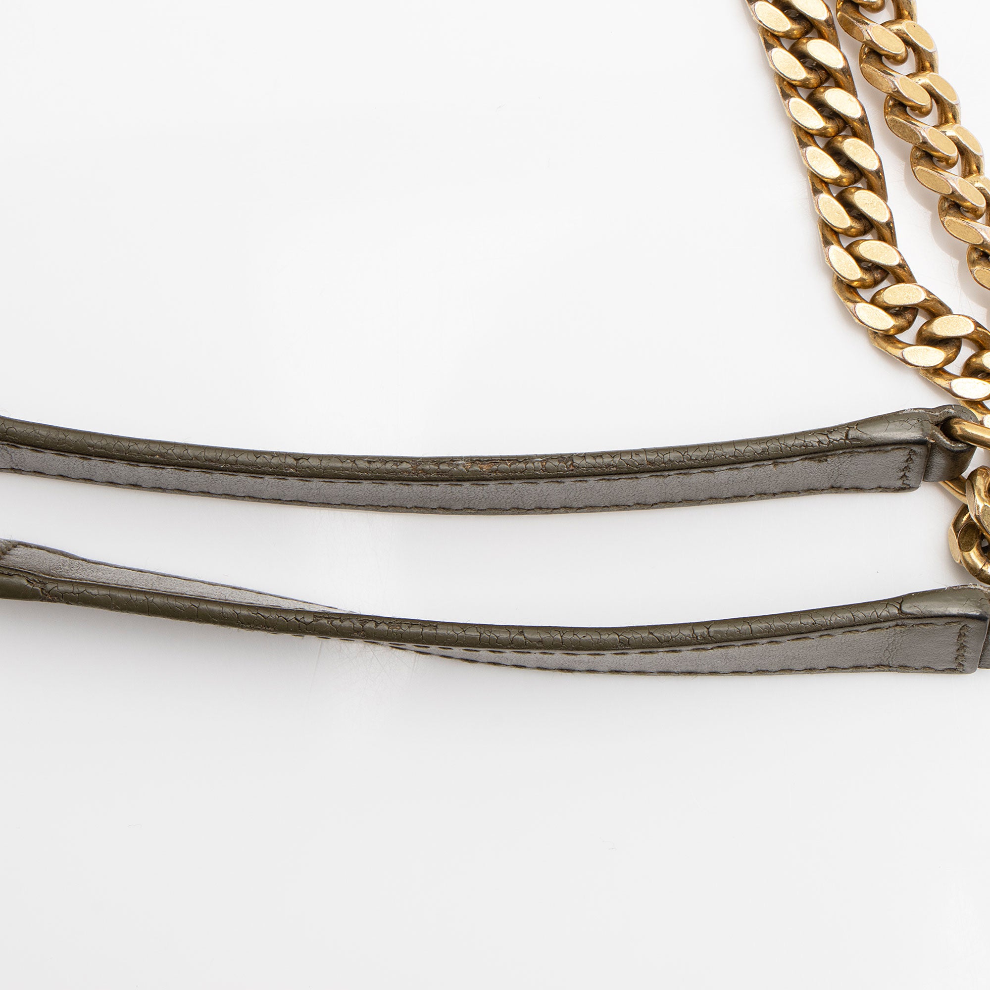 Saint Laurent Matelasse Calfskin Monogram LouLou Chain Medium Shoulder Bag (SHF-Tz5A5L)