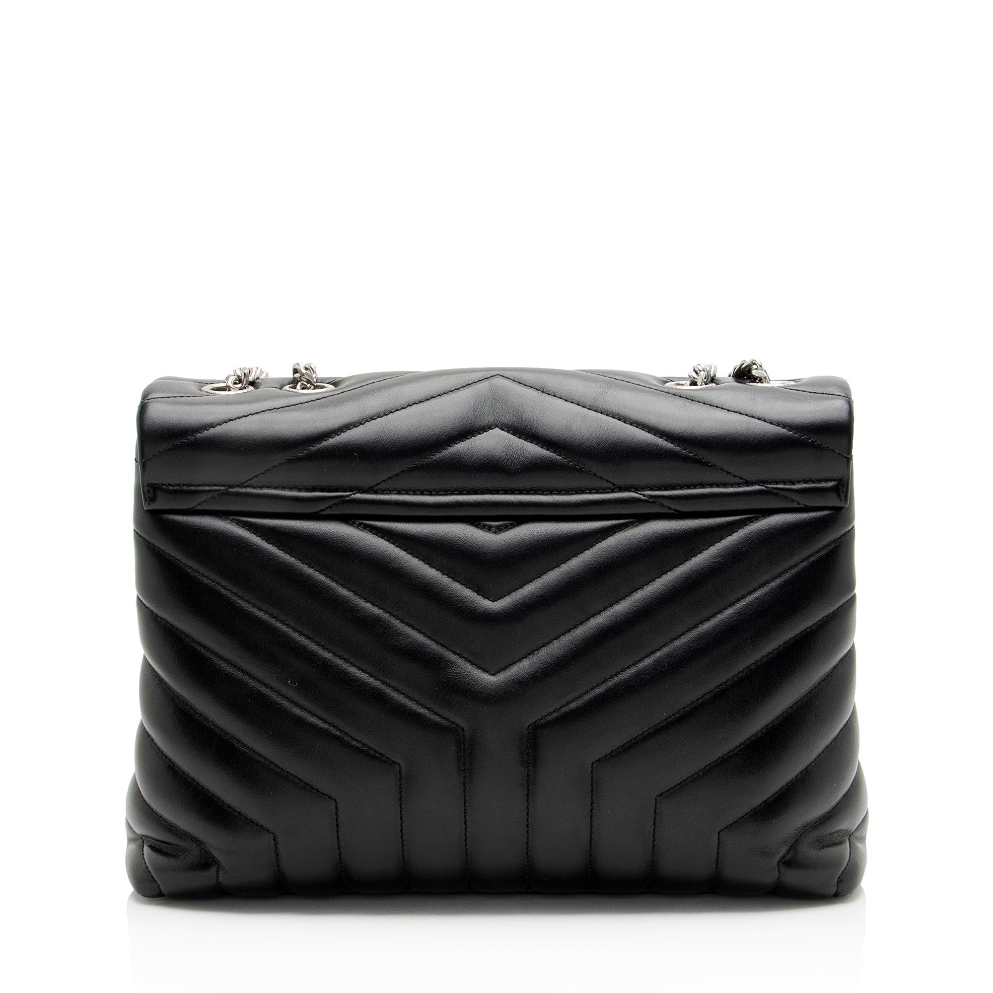 Saint Laurent Matelasse Calfskin Monogram LouLou Chain Medium Shoulder Bag