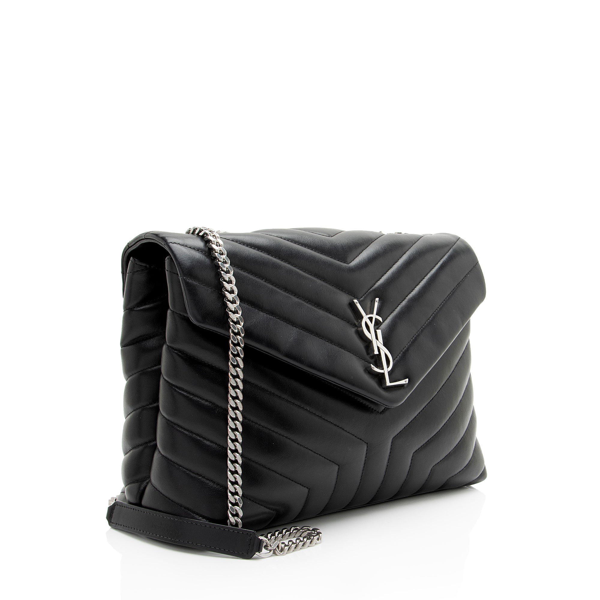 Saint Laurent Matelasse Calfskin Monogram LouLou Chain Medium Shoulder Bag