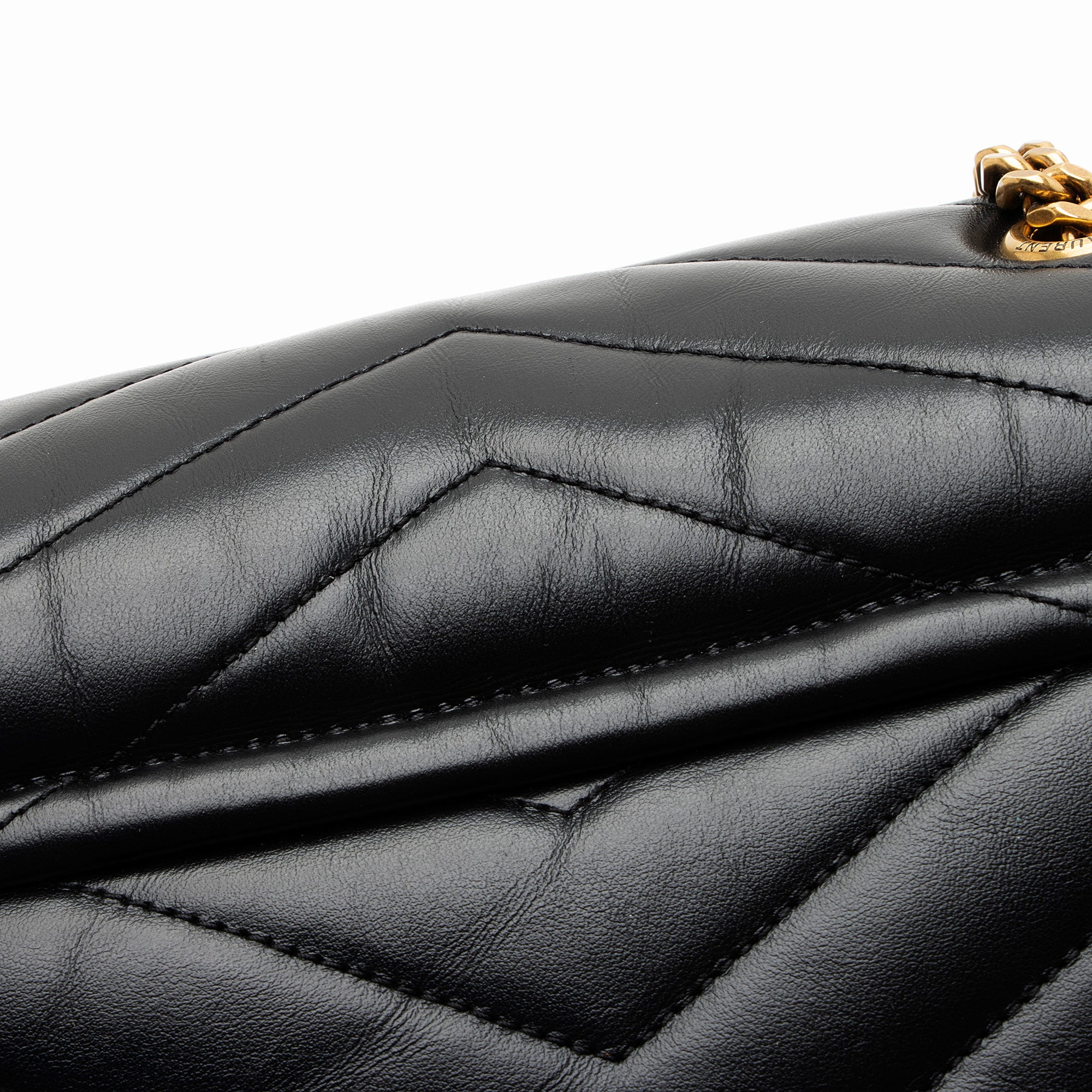 Saint Laurent Matelasse Calfskin Monogram LouLou Chain Medium Shoulder Bag