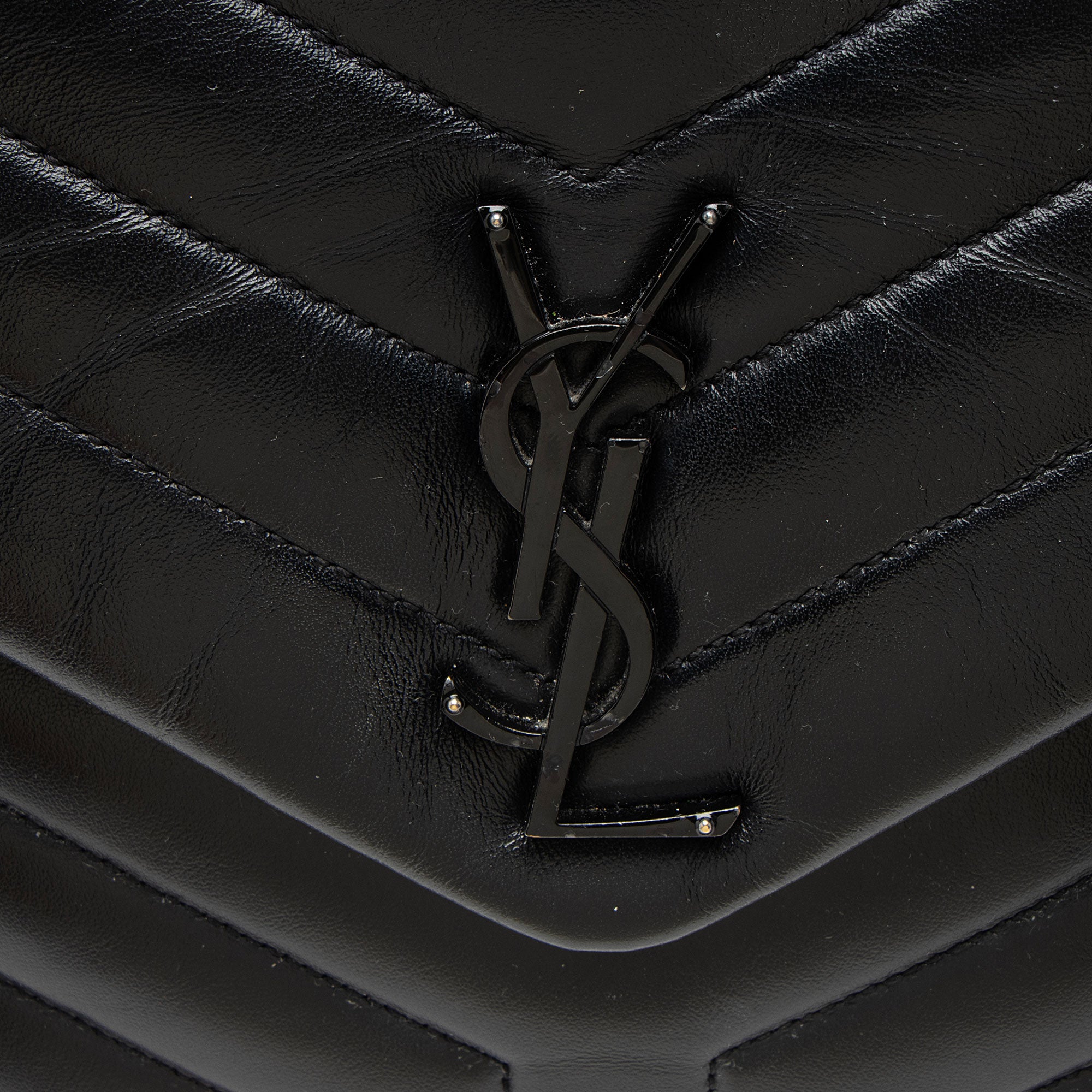 Saint Laurent Matelasse Calfskin Monogram LouLou Chain Medium Shoulder