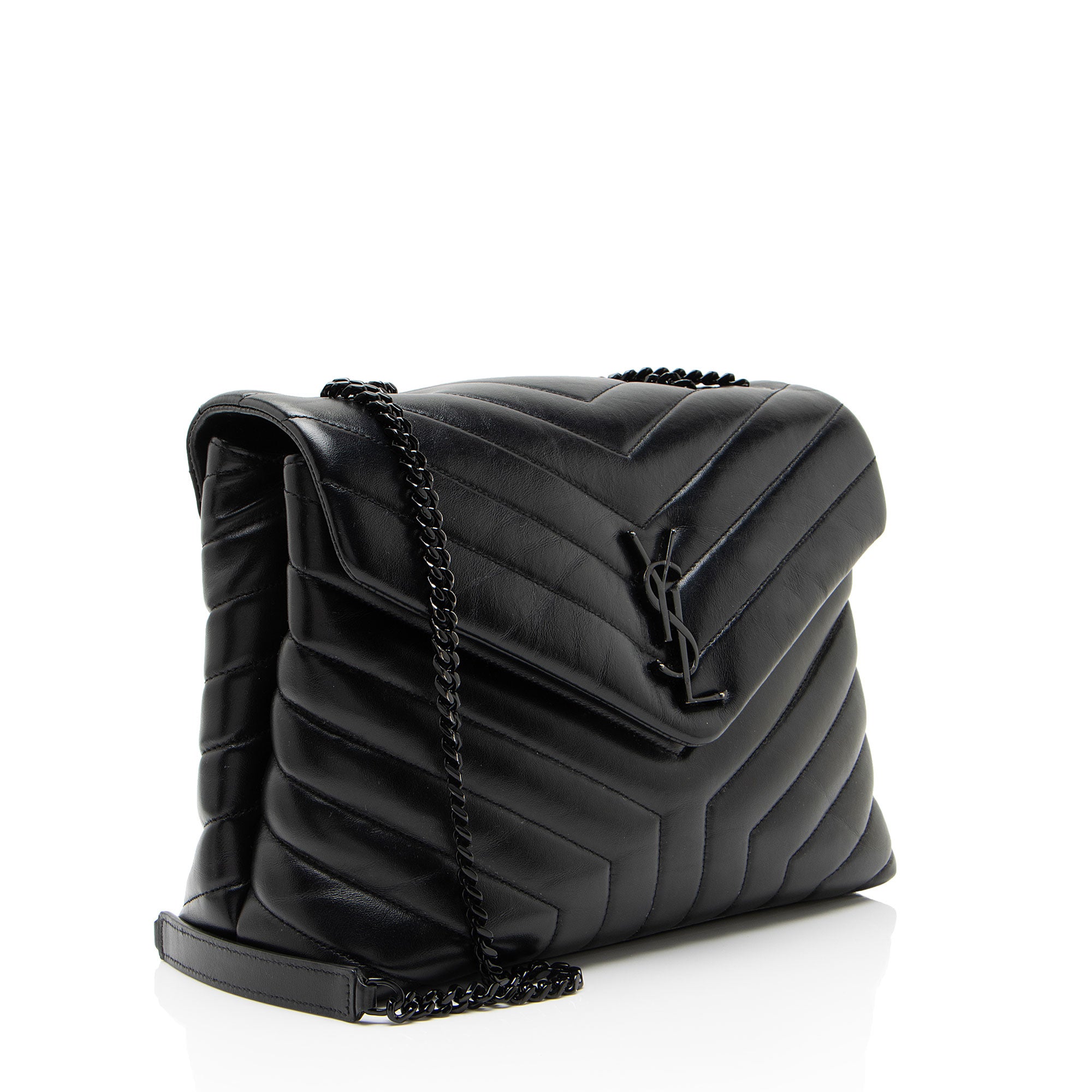 Saint Laurent Matelasse Calfskin Monogram LouLou Chain Medium Shoulder