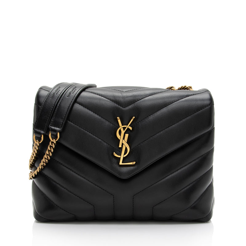 SAINT LAURENT Small Loulou YSL Monogram Leather Chain Bag